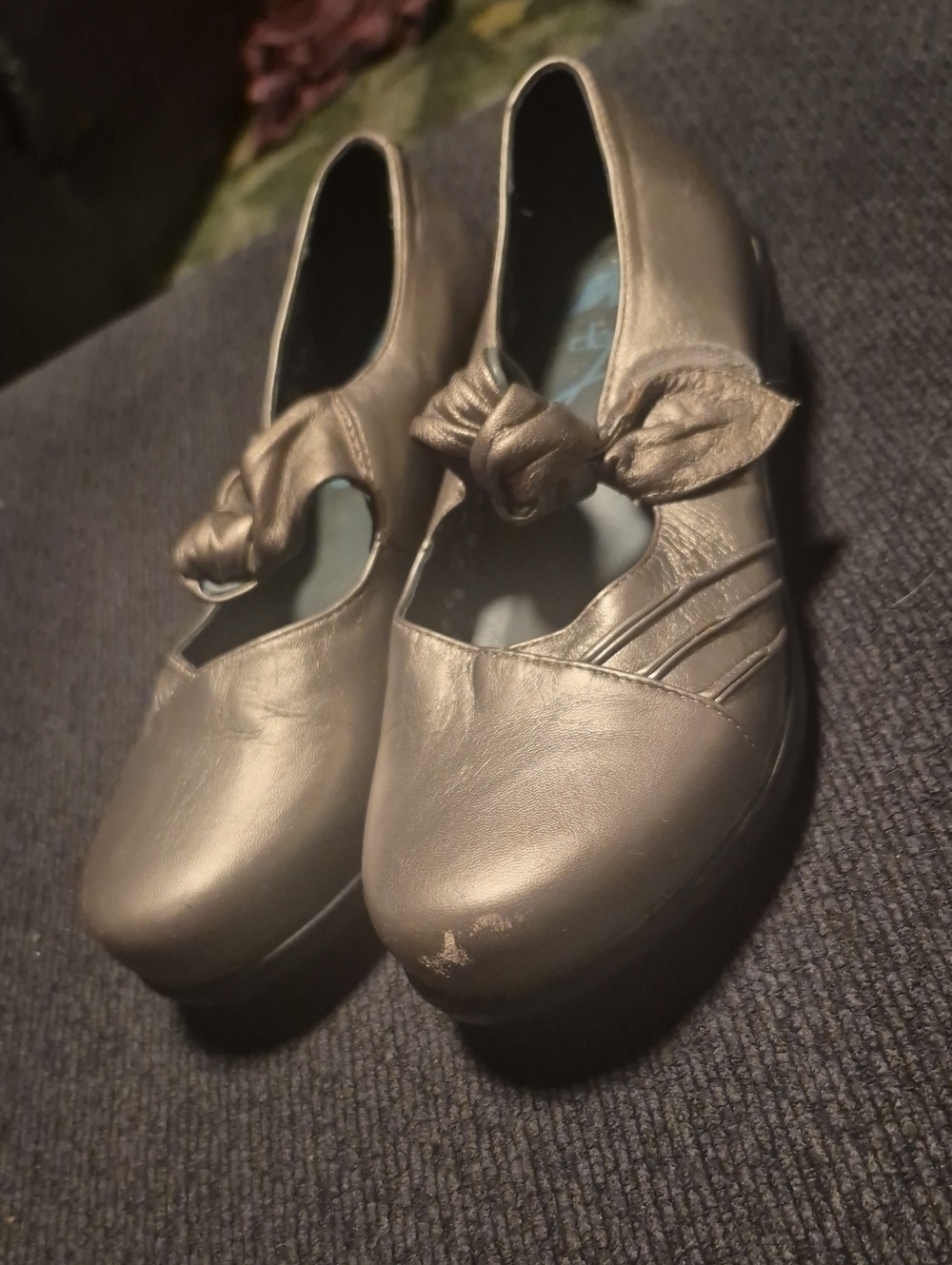 Dansko Metallic Bronze Knot-Accent Clog Mules
